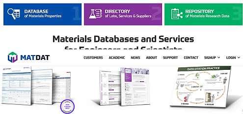 base de datos de materiales ingenieria para descargar PDF